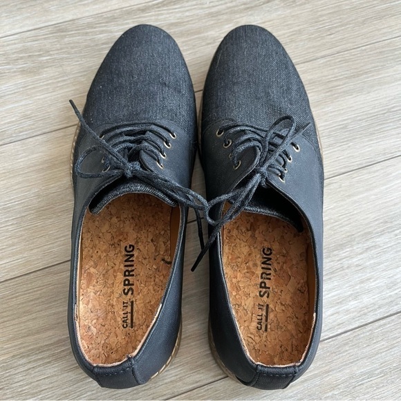 CALL IT SPRING Dark Denim and Vegan Nubuck Lace Up Oxfords, Men’s 8 - Picture 8 of 9